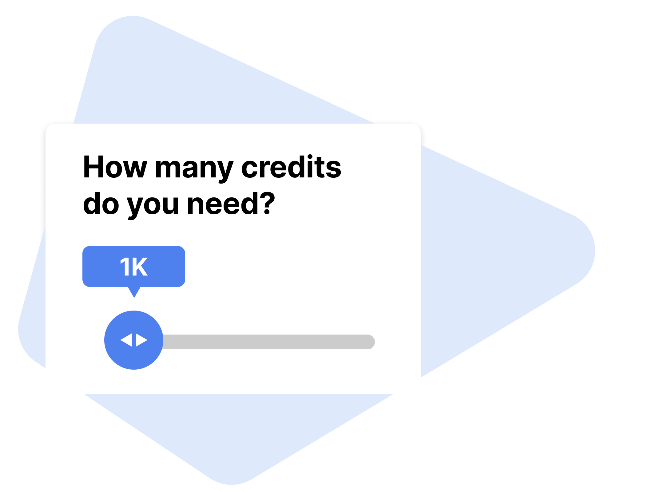 Credit pricing slider